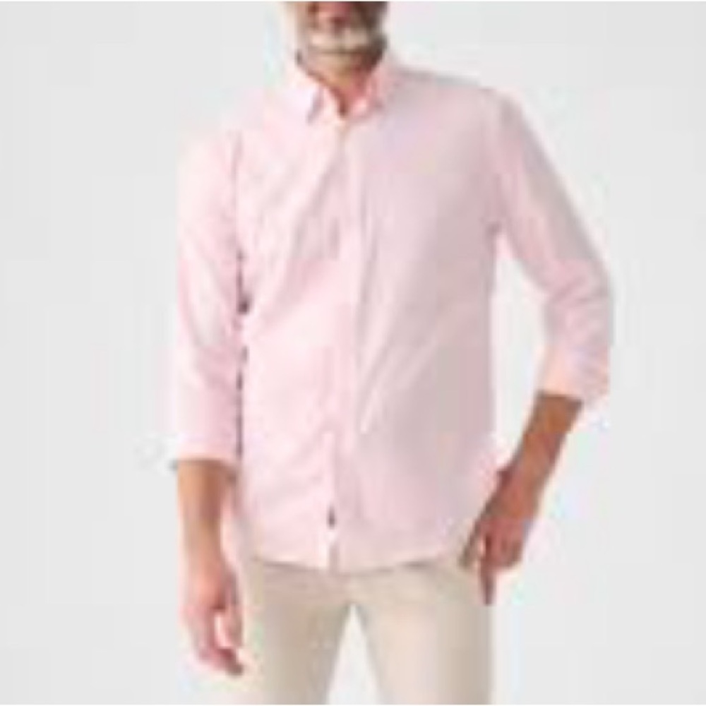 ❤️3X20 MEETING STREET Classic Poplin Long Sleeves Light Pink Mens Shirt …